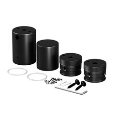 Набор для вертикального накладного монтажа Nemo D25 черный Led Strip 20312, фото 