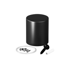 Торцевая металлическая заглушка Nemo D25 черный Led Strip 20317, фото 