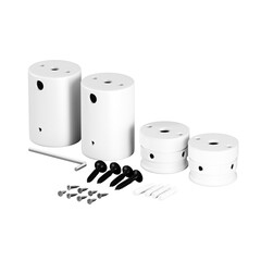 Набор для двухстороннего накладного монтажа Nemo D25 белый Led Strip 20321, фото 