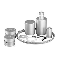 Набор для вертикального подвесного монтажа Nemo D25 серебро Led Strip 20308, фото 