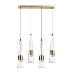 5043/42L L-VISION ODL24 301 глянц.золото/прозрачный/металл/стекло Люстра LED 42W 3000K 4167Лм LUMP, фото 