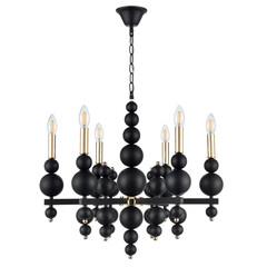Подвесная люстра черная Е14 Lumion Nana 8106/6, фото 