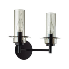 6555/2W CLASSI LN25 29 черный/дымчатый/металл/стекло Бра E14 2*40W 220V MADONNA, фото 