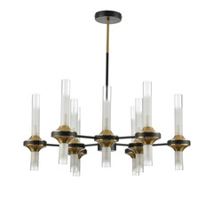 8112/18 NEOCLASSI LN25 26 черный/бронза/прозрачный, металл/стекло Люстра потолочная G9 18*30W 220V TAMARESA, фото 