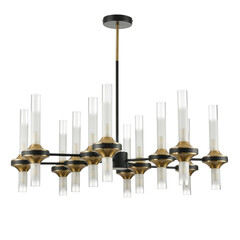 8112/24 NEOCLASSI LN25 26 черный/бронза/прозрачный, металл/стекло Люстра потолочная G9 24*30W 220V TAMARESA, фото 