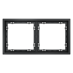 Рамка пластиковая VOLTUM S70 на 2 поста, (графит) VLS100207, фото 