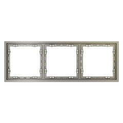 Рамка пластиковая VOLTUM S70 на 3 поста, (шелк) VLS100304, фото 