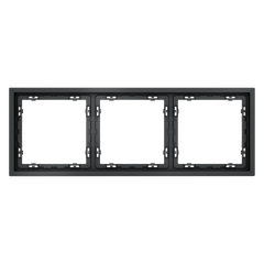 Рамка пластиковая VOLTUM S70 на 3 поста, (графит) VLS100307, фото 