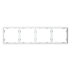 Рамка пластиковая VOLTUM S70 на 4 поста, (белый матовый) VLS100402, фото 