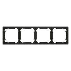 Рамка пластиковая VOLTUM S70 на 4 поста, (черный матовый) VLS100408, фото 