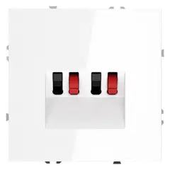 Розетка акустическая встраиваемая VOLTUM S70 4-местная, (белый глянцевый) VLS060301, фото 
