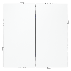 Выключатель встраиваемый VOLTUM S70 двухклавишный 10А, (белый матовый) VLS020102, фото 