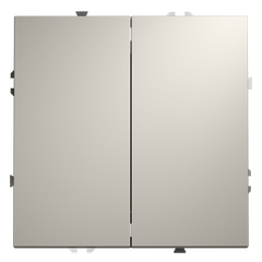 Выключатель встраиваемый VOLTUM S70 двухклавишный 10А, (кашемир) VLS020103, фото 