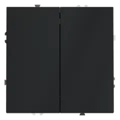 Выключатель встраиваемый VOLTUM S70 двухклавишный 10А, (графит) VLS020107, фото 