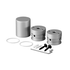 Набор для вертикального накладного монтажа Nemo D18 серебро Led Strip 201150, фото 