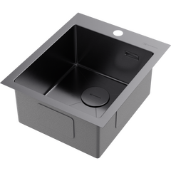 Кухонная мойка Omoikiri akisame 41-gm нерж. сталь/вороненая сталь 4973094, фото 