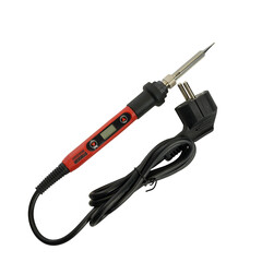 Паяльник с регулировкой температуры цифровой до500С с керам.нагревателем,60Вт,долговечное жало,230В, STEKKER PLE702-60, фото 