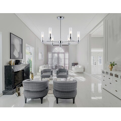 Люстра со стеклянными плафонами на штанге Ambrella Light High Light LH55151, фото 