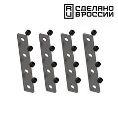 135133 NT21 032 черный Соединитель прямой внутренний для арт 135129-135130 (2 шт. в комплекте) FLUM, фото 