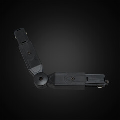 Поворотный коннектор однофазного трека черный Citilux Тубус CL01AC21, фото 