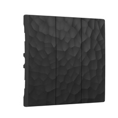 Набор клавиш Werkel Hammer для выключателя трехклавишного черный W1239008 4690389162688, фото 