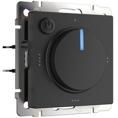 Терморегулятор электромеханический для теплого пола Werkrl черный матовый W1151108, фото 