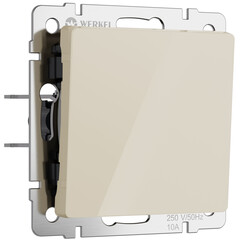 Выключатель одноклавишный Werkel айвори акрил W1110043, фото 