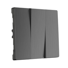 Набор клавиш для выключателя трехклавишного Werkel графит рифленый W1139004 4690389158506, фото 