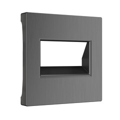 Накладка для двойной розетки Еthernet RJ-45 (графит рифленый) W1191104, фото 