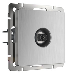 ТВ-розетка оконечная Werkel cеребряный рифленый W1183009 4690389159909, фото 