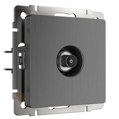 ТВ-розетка оконечная Werkel графит рифленый W1183004 4690389158681, фото 