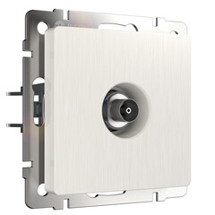 ТВ-розетка оконечная Werkel перламутровый рифленый W1183013 4690389161100, фото 