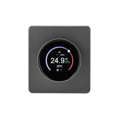 Терморегулятор ROUND Wi-Fi с/у титан KRANZ KR-78-0728-2, фото 