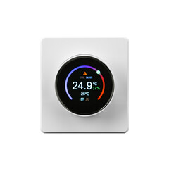 Терморегулятор ROUND Wi-Fi с/у перламутр KRANZ KR-78-0728-1, фото 