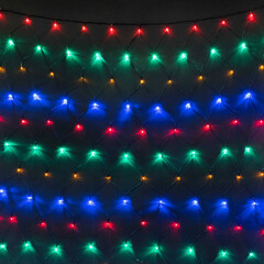 Светодиодная Сеть 2 x 2 м Разноцветная 24В, 256 LED, Провод Черный ПВХ, IP54 LTC NTL256M-11-1M, фото 