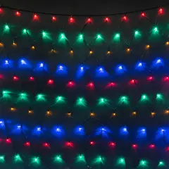 Светодиодная Сеть 2 x 2 м Разноцветная 24В, 256 LED, Провод Черный ПВХ, IP54 LTC NTL256M-11-1M, фото 