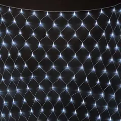 Светодиодная Сеть 2 x 3 м Белая с Контроллером 220В, 384 LED, Провод Прозрачный ПВХ, IP54 LTC NTL384C-10-2W, фото 