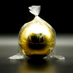 Шар на Елку Светло-Золотой, Ø20 см 9022415, фото 