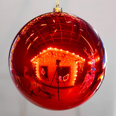 Шар на Елку Красный, Ø25 см LC-93290, фото 