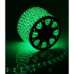 Светодиодный Дюралайт Ø13 мм Зеленый 220В, 36 LED/м, Свечение 360°, IP65, Бухта 100м LTC F3-H2-220V-G, фото 