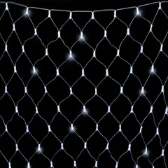 Светодиодная Сеть с Колпачком 2 x 3 м Белая 220В, 384 LED, Провод Прозрачный ПВХ, IP65 LTC NTL384CAP-10-2W, фото 