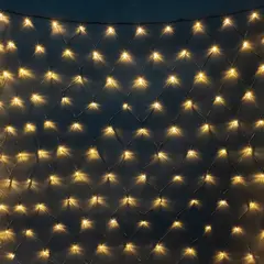 Светодиодная Сеть 2 x 2 м Тепло-Белая 24В, 256 LED, Провод Черный ПВХ, IP54 LTC NTL256M-11-1WW, фото 