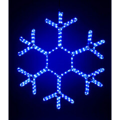 Светодиодная Снежинка "Зимняя Классика" Ø0,5м Синяя, Дюралайт на Металлическом Каркасе, IP65 LTC LC-13042, фото 