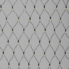 Светодиодная Сеть с Колпачком 2 x 3 м Тепло-Белая 220В, 384 LED, Провод Черный ПВХ, IP65 LTC NTL384CAP-11-2WW, фото 