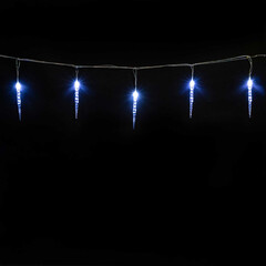 Гирлянда Сосульки 4м Белые 16см 24В, 16LED, Провод Прозрачный ПВХ, IP54 LTC IC16.16-10-1W, фото 