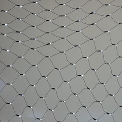 Светодиодная Сеть с Колпачком 2 x 3 м Белая 220В, 384 LED, Провод Черный ПВХ, IP65 LTC NTL384CAP-11-2W, фото 