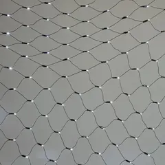 Светодиодная Сеть с Колпачком 2 x 3 м Белая 220В, 384 LED, Провод Черный ПВХ, IP65 LTC NTL384CAP-11-2W, фото 
