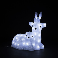 Светодиодный Олень с Олененком 34см Белый 24В, 60 LED, IP54 LTC 9492175, фото 