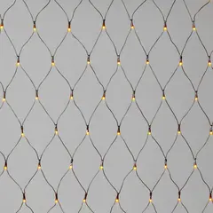 Светодиодная Сеть 2 x 3 м Желтая  24В, 384 LED, Провод Чёрный ПВХ, IP54 LTC NTL384M-11-1Y, фото 