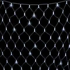 Светодиодная Сеть с Колпачком 2 x 2 м Белая с Мерцанием Белого Диода 220В, 256 LED, Провод Прозрачный ПВХ, IP65 LTC NTL256BLWCAP-10-2W, фото 